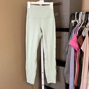 Lululemon Align High Rise Pant 25" Sz 2 Delicate Mint 2049